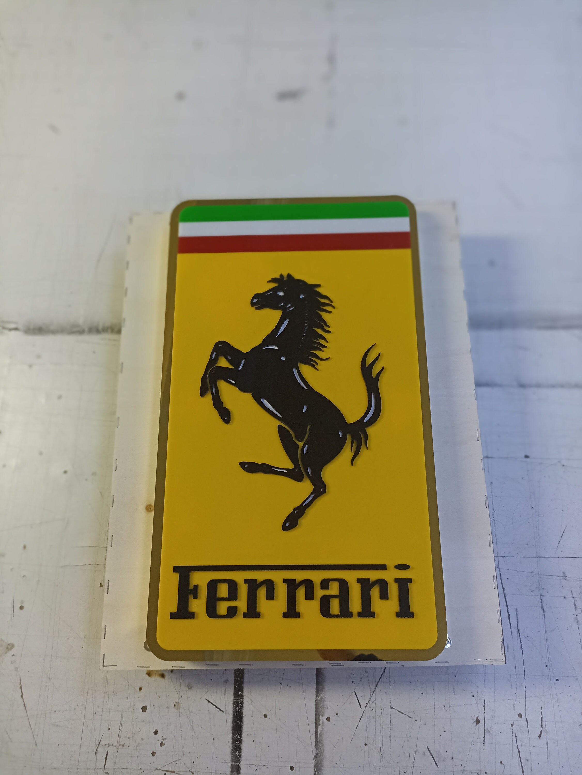 Ferrari Logo Metal Sign Garage Sign Ferrari Garage Decor Ferrari Garage ...