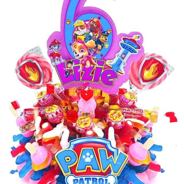 Gâteau de Bonbons Personnalisable Pat Patrouille | Version Girly