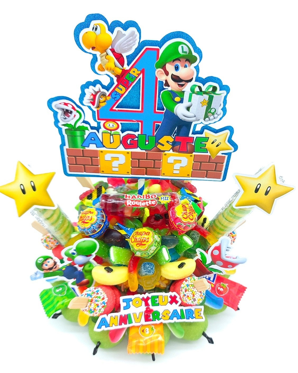 Gâteau de Bonbons Personnalisable Luigi