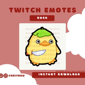 Cute Ghibli Duck Bird Knife Funny Spirit Anime Emote Bundle | Twitch | Discord | Streamer Emote Pack