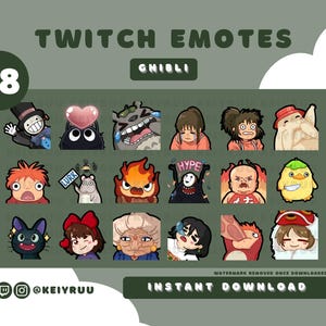 18 süße Anime Emote Bundle | Zucken | Discord | Streamer Emote Mega Pack
