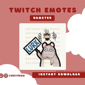Cute Ghibli Derpy Lurk Sign Mouse Bird Spirit Anime Emote Bundle | Twitch | Discord | Streamer Emote Pack