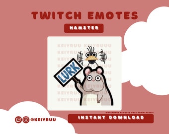 Cute Ghibli Derpy Lurk Sign Mouse Bird Spirit Anime Emote Bundle | Twitch | Discord | Streamer Emote Pack