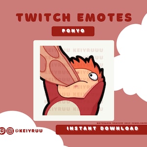 Schattige Ghibli Goldfish Princess Eat Hungry Anime Emote-bundel | Trek | Onenigheid | Streamer-emotepakket