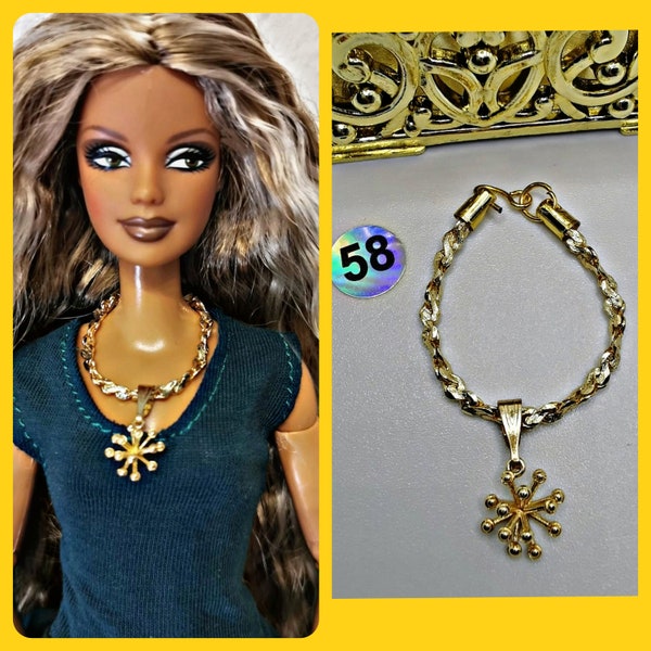 NEW# Fantastic# Beautiful# Barbie# Jewelry# Jewelry# Sparkle# Collector# Chains# gold#