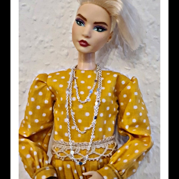 Traumhaft schöner Barbie Schmuck# Zirkonia# Kreuz# Brass# Herz# OOAK# Handarbeit#
