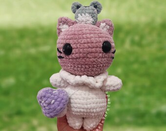 Handmade Mushroom Cat Plush | Amigurumi | Kawaii Neko | Mushie Plushie | Gifts Ideas | Lovely | Cute Frog | Meow | Cute Bear | Home Decor