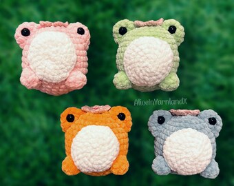 Sakura Frog Plush | Kawaii | Custom | Handmade | Soft Amigurumi Toy | Flower | Gift Ideas | Decoration | Cute | Crochet