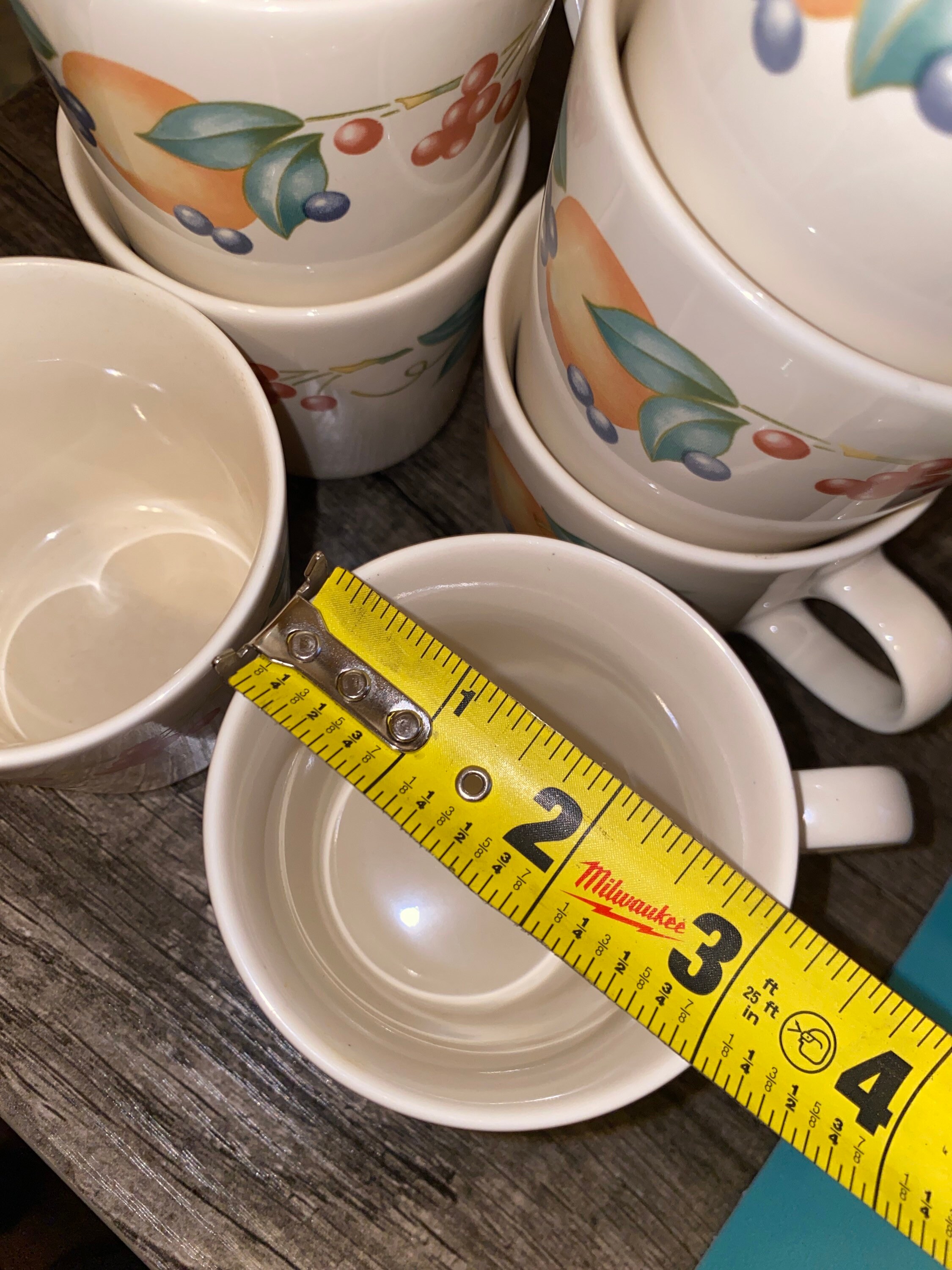 Vintage Corelle Coordinates abundance Pattern 4 Mugs Set Etsy