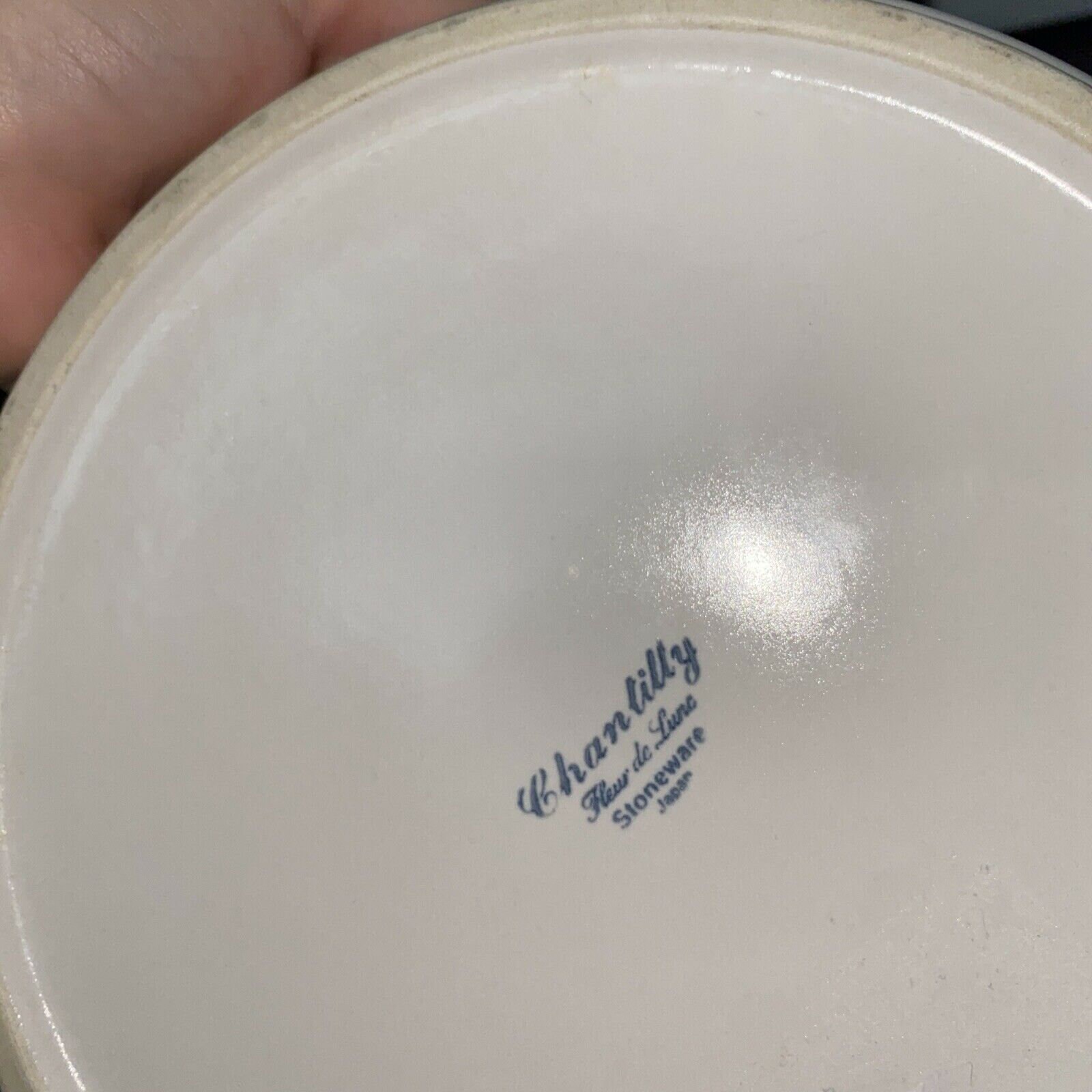 Vintage Chantilly Stoneware Fleur De Lune 9 Serving Bowl Etsy