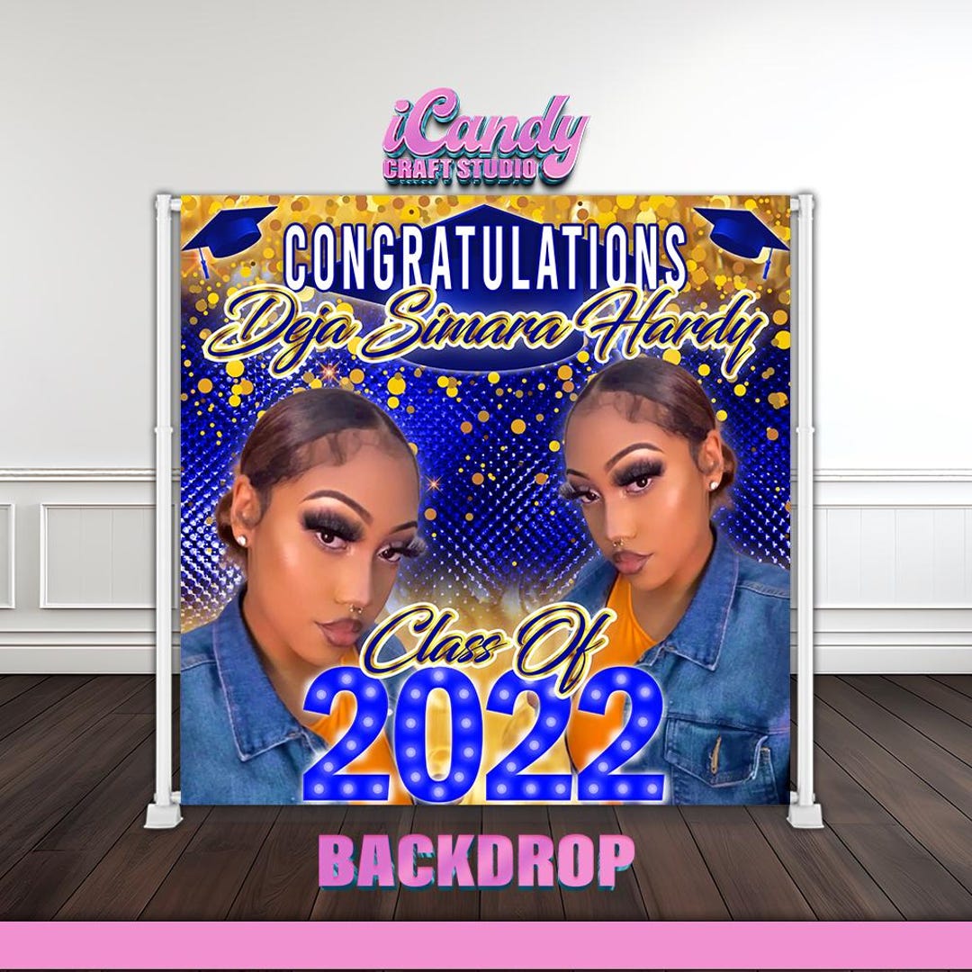 Custom Graduation Backdrop: Personalized Vinyl Party Banner - Etsy