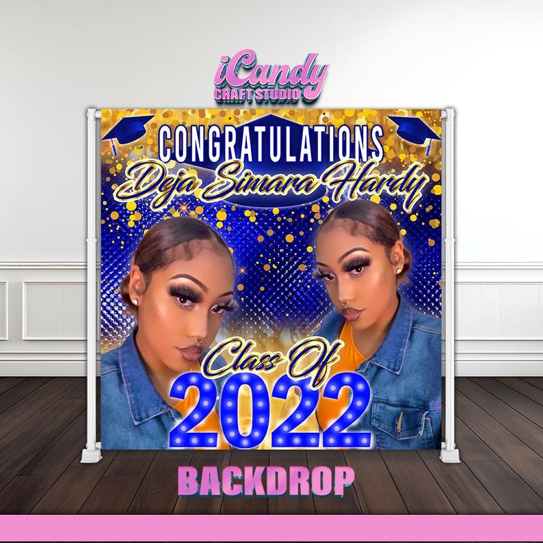 Custom Graduation Backdrop: Personalized Vinyl Party Banner - Etsy