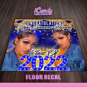 Grad Custom Floor Decal, floor sticker, sticker, floor wrap, decal, dance floor wrap, dance floor decal