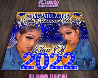 Grad Custom Floor Decal, floor sticker, sticker, floor wrap, decal, dance floor wrap, dance floor decal