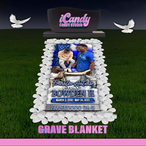 Memorial Grave Blanket, Grave Blanket, Grave Marker, Home Going, Memorial Keepsakes, Custom Grave Blanket