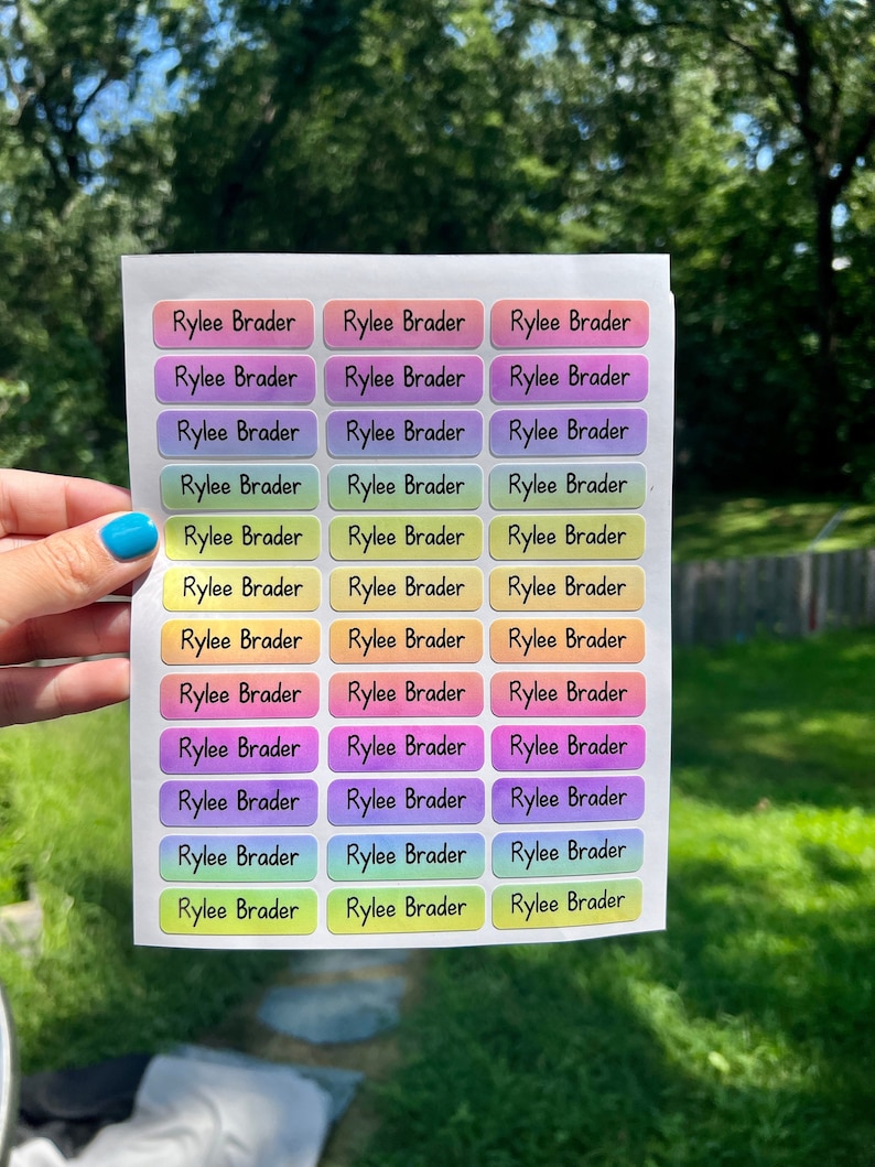 School Labels Daycare Labels Personalized Name Labels Etsy
