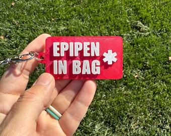 3D gedruckter EpiPen NFC Schlüsselanhänger: Medizinischer Alarmanhänger