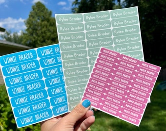 Custom Name Stickers, Personalized School Labels, Daycare Name Stickers, Waterproof Name Labels, Name Sticker Sheet, Custom Name Tags