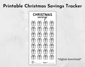 Printable Christmas Savings Challenge Tracker (Digital Download)