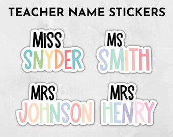 Custom Teacher Name Sticker: Personalized Vinyl Decal