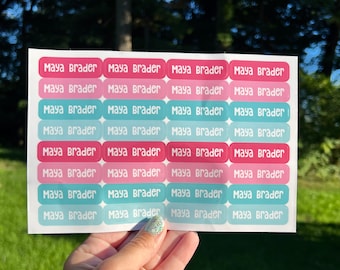 Multicolor School Labels - Daycare Labels - Personalized - waterproof label - Name Stickers - Customized