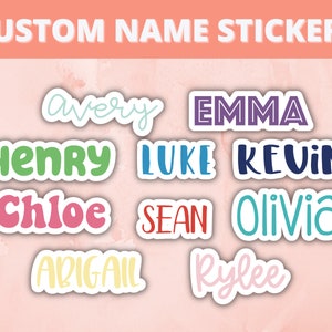 Custom Name Sticker, Personalized Name Sticker, Hand lettered Name Sticker, Water Bottle Sticker