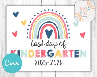 Last Day of School Printable, Digital Download, Canva Template