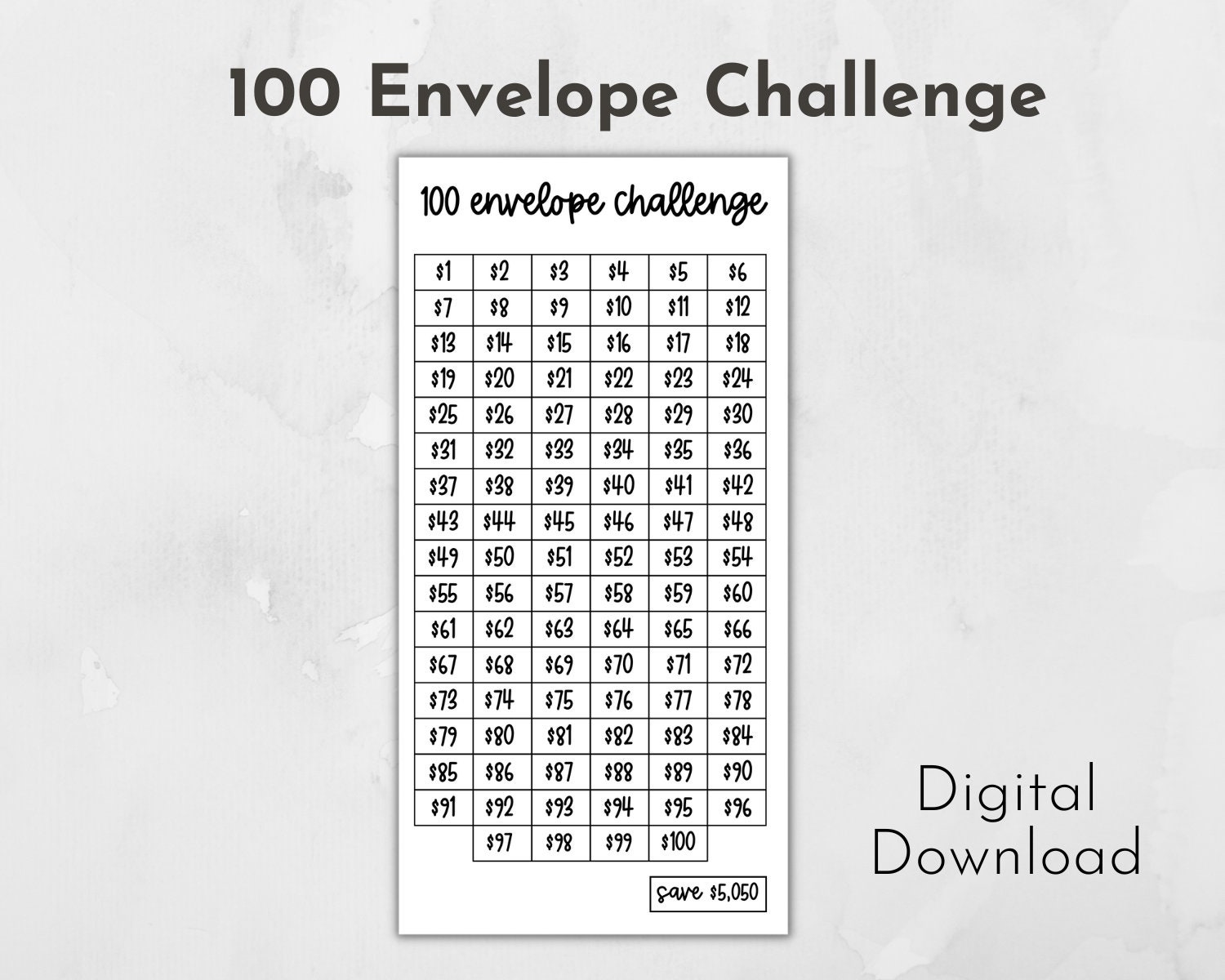 100 Envelope Money Challenge,money Saving Challenge Printable,envelope  Savings,save Money,savings Planner,100 Envelope Printable,dave Ramsey -   UK