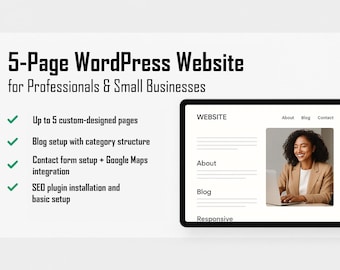 Progettazione professionale di siti web WordPress: sito web personalizzato di 5 pagine per piccole imprese