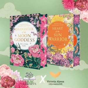 Daughter of the Moon Goddess & Heart of the Sun Warrior - Custom printed edge books ends, bookart, bookish, sprayed edges