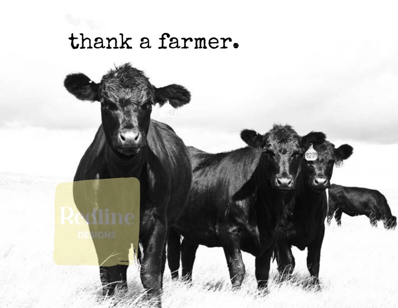 Thank A Farmer Digital Download Cattle Image And Western Etsy