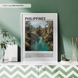 Philippinen Poster | Reise Poster | Reise Wand Kunst | Minimal Art Print | Berühmtes Touristenziel | Foto der Insel Philippinen