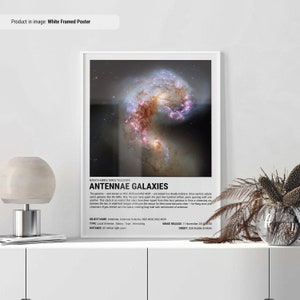 Póster de galaxias con antenas / Pósteres espaciales / Telescopio Hubble de la NASA / Arte de pared espacial / Impresiones espaciales / Decoración con temática espacial / NGC 4038 y 4039