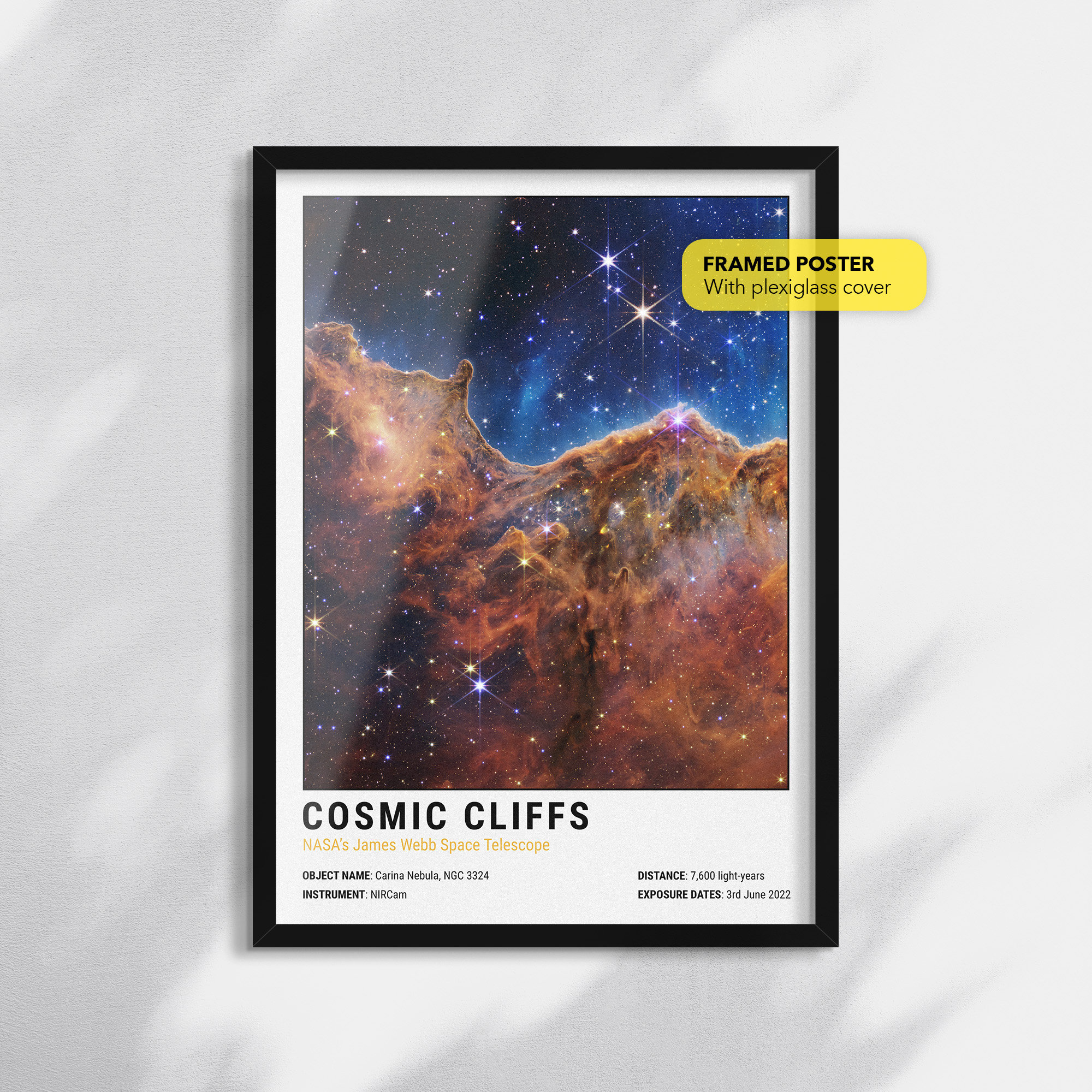 NASA Carina Nebula Deep Field Poster James Webb Space Telescope