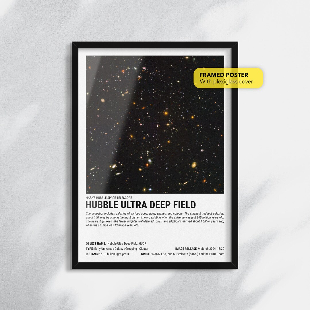 NASA Hubble Ultra Deep Field Poster Art, Outer Space Poster Wall Art