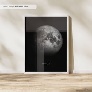 Moon Poster | Space Posters | Space Wall Art | Space Prints | Space Decor | Outer Space Artwork | Moon Print | Moon From Space