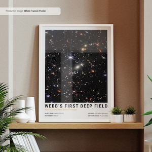 Deep Field Poster | Space Posters | NASA James Webb Poster | Space Wall Art | Space Prints | Space Decor | Light Style