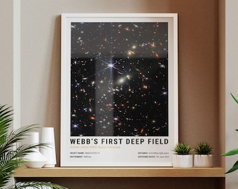 James Webb Telescope First Deep Field Poster | NASA Space Wall Art