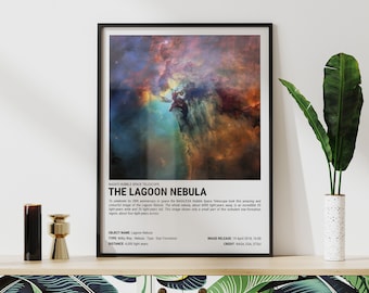 Lagoon Nebula Poster | NASA Hubble Space Art Print