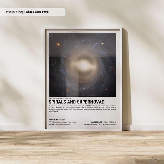 NGC 1015 Galaxy Poster | Hubble Telescope Space Print
