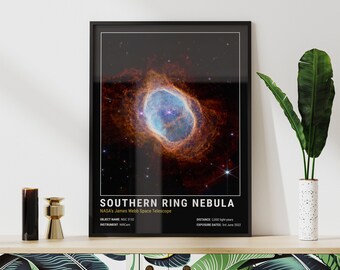 Southern Ring Nebula NGC 3132 Art Print by NASA