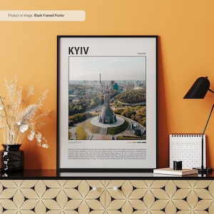 Kyiv, Ucrânia Pôster | Poster de viagem | Arte de parede de viagem | Impressão de parede de viagem mínima | Impressão da cidade da Europa | Decoração de parede de Kyiv