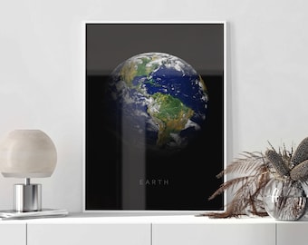 Earth From Space Poster | Solar System Wall Art