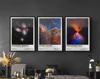 Artery8 NASA James Webb Space Telescope Cosmic Cliffs in the Carina Nebula NGC 3372 NIRCam and MIRI Composite Image Artwork Framed Wall Art Print 9X7 Inch