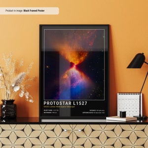 Protostar L1527 Poster | Poster Weltall | NASA James Webb Poster | Weltraum Wandkunst | Weltall Poster | Raum Dekor | Dunkler Stil