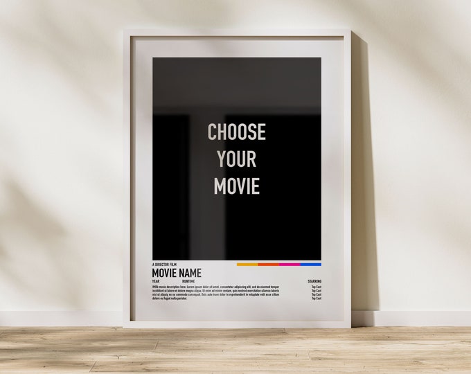 Custom Movie Poster - Choose Your Movie | Custom Film Poster | Personalized Movie Poster | Movie Wall Art | Special Gift for a Movie Fan