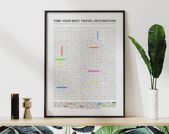 Next Destination Europe Travel Map Art Print