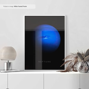 Neptun Poster | Poster Weltall | Weltraum Wandkunst | Weltall Poster | Raum Dekor | Weltraum Kunstwerk | Neptun Druck | Neptun aus dem Weltall