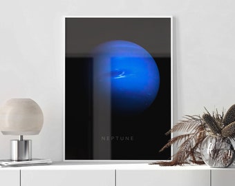 affiche de l'espace Neptune | Impression d'art murale du système solaire