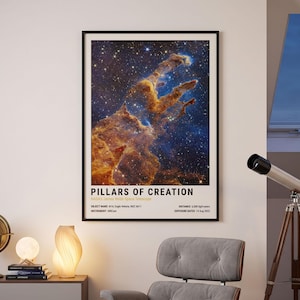 Pillars Of Creation Eagle Nebula Art Print by NASA